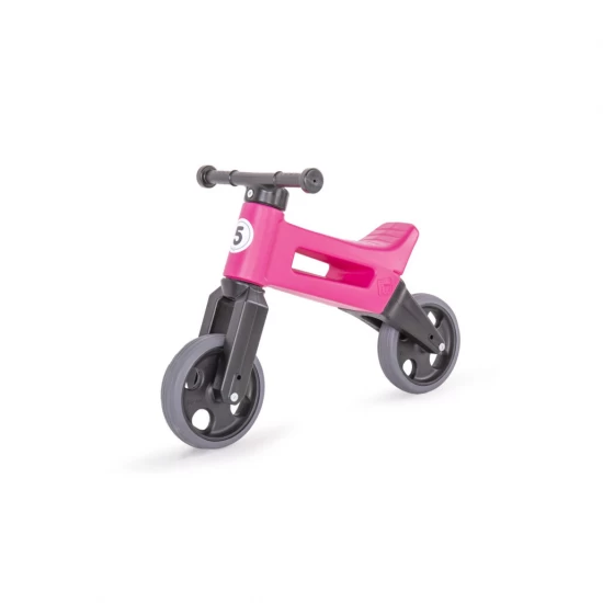 Bicicleta fara pedale cu cosulet pentru ghidon Funny Wheels Rider Sport 2 in 1 Roz/Negru Bicicleta fara pedale cu cosulet pentru ghidon Funny Wheels Rider Sport 2 in 1 Roz/Negru