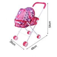 Carucior papusi cu landou Purple Hearts