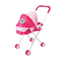  Carucior papusi cu landou Flower roz