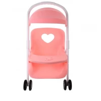 Carucior pentru papusi din plastic roz