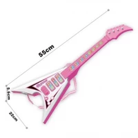 Chitara electrica pentru copii cu muzica si lumini 55 cm