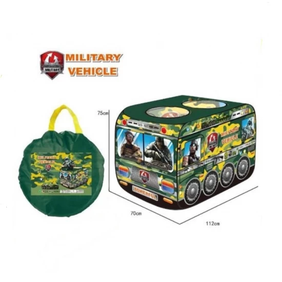 Cort de joaca pentru copii Vehicul Militar, pliabil, cu husa de transport, 112x70x75 cm