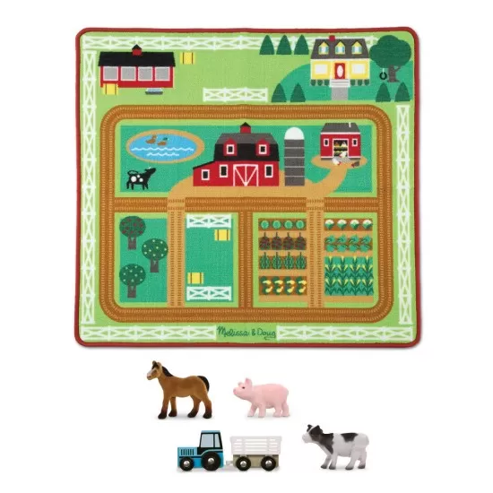Covoras de joaca si figurine Melissa and Doug - Hambarul de la ferma Covoras de joaca si figurine Melissa and Doug - Hambarul de la ferma