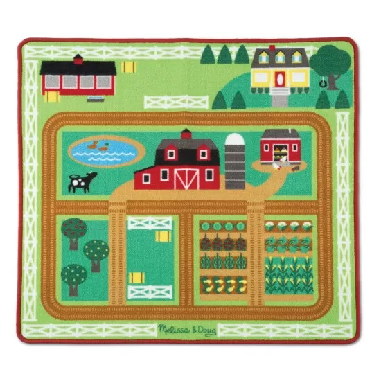 Covoras de joaca si figurine Melissa and Doug - Hambarul de la ferma Covoras de joaca si figurine Melissa and Doug - Hambarul de la ferma