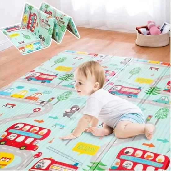 Covor de joaca termoizolant cu 2 fete, din spuma, pliabil, Trafic, 200 x 150 cm Covor de joaca termoizolant cu 2 fete, din spuma, pliabil, Trafic, 200 x 150 cm