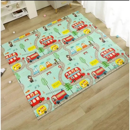 Covor de joaca termoizolant cu 2 fete, din spuma, pliabil, Trafic, 200 x 150 cm Covor de joaca termoizolant cu 2 fete, din spuma, pliabil, Trafic, 200 x 150 cm