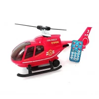 Elicopter de pompieri cu telecomanda, lumini si muzica