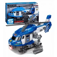 Elicopter de salvare 29 cm cu sunete, lumini si targa, albastru