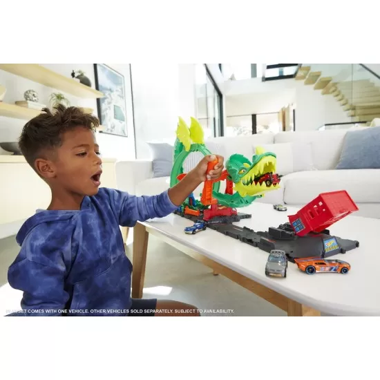 Cursa dragonului Hot Wheels City 
