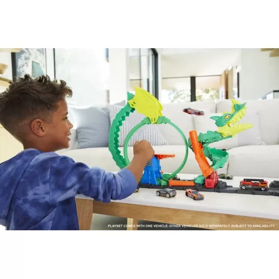 Cursa dragonului Hot Wheels City 