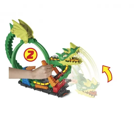 Cursa dragonului Hot Wheels City 
