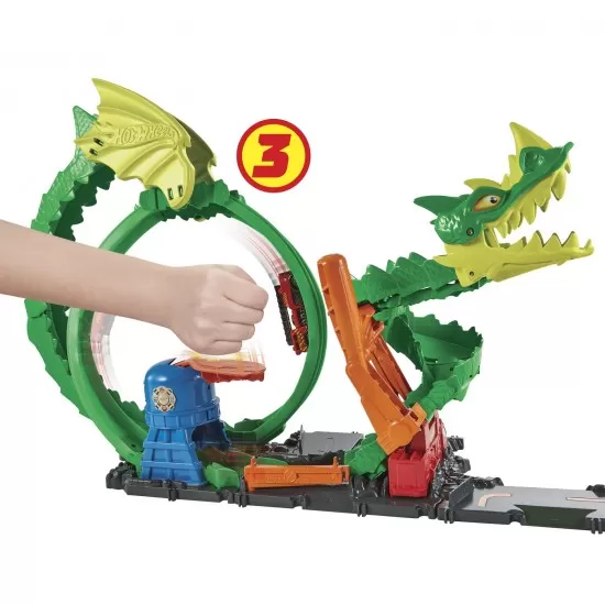 Cursa dragonului Hot Wheels City 