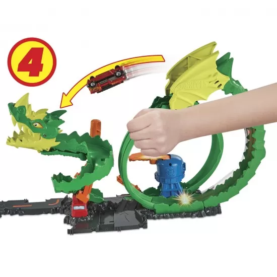 Cursa dragonului Hot Wheels City 