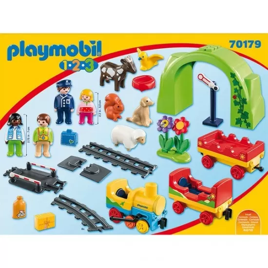Playmobil 1.2.3 - Tren cu statie Playmobil 1.2.3 - Tren cu statie
