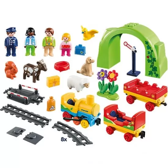 Playmobil 1.2.3 - Tren cu statie Playmobil 1.2.3 - Tren cu statie