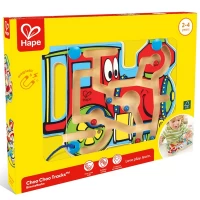 Joc de indemanare din lemn - Labirint magnetic locomotiva