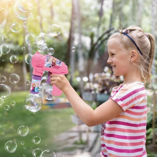 Jucarie pistol pentru baloane de sapun cu 50 ml solutie Disney Frozen