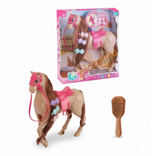 Jucarie calut maro cu sa si accesorii