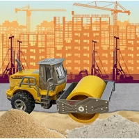 Jucarie compactor asfalt cu telecomanda si lumini 