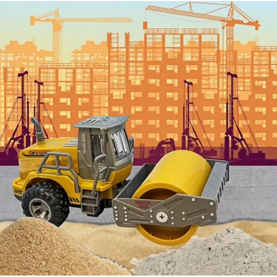 Jucarie compactor asfalt cu telecomanda si lumini 