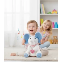 Jucarie interactiva Elefantel muzical Hide and Seek cu functie inregistrare