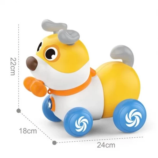 Jucarie de tras catelus cu muzica si lumini