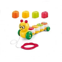 Jucarie de tras omiduta muzicala cu forme colorate