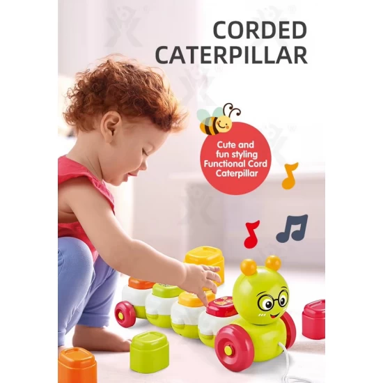 Jucarie de tras omiduta muzicala cu forme colorate