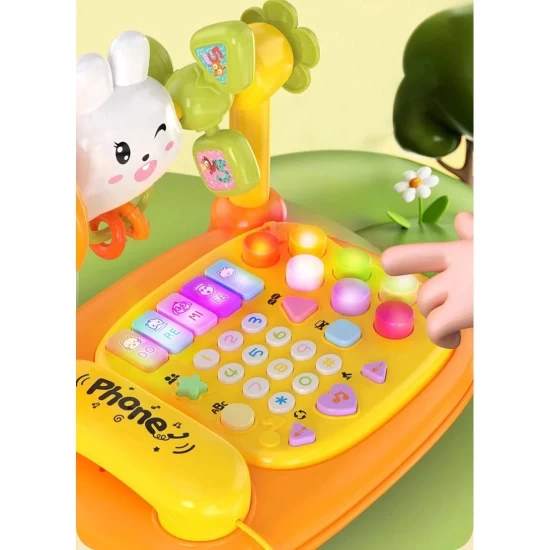 Jucarie interactiva bebelusi, centru de activitati cu telefon si pian, +18 luni Jucarie interactiva bebelusi, centru de activitati cu telefon si pian, +18 luni