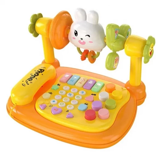 Jucarie interactiva bebelusi, centru de activitati cu telefon si pian, +18 luni Jucarie interactiva bebelusi, centru de activitati cu telefon si pian, +18 luni