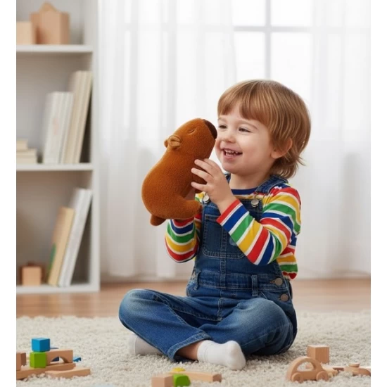 Jucarie interactiva de plus Capibara cu sunete Jucarie interactiva de plus Capibara cu sunete