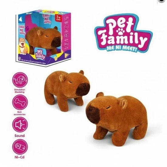 Jucarie interactiva de plus Capibara cu sunete Jucarie interactiva de plus Capibara cu sunete