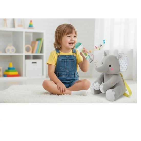 Jucarie interactiva Elefant Muzical cu Microfon si Functie Inregistrare Jucarie interactiva Elefant Muzical cu Microfon si Functie Inregistrare