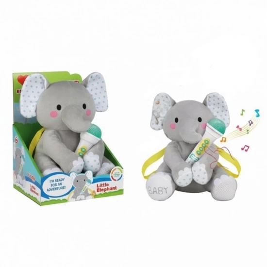 Jucarie interactiva Elefant Muzical cu Microfon si Functie Inregistrare Jucarie interactiva Elefant Muzical cu Microfon si Functie Inregistrare