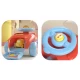 Jucarie bebelusi - Masina catapulta cu volan si 2 masinute Push and Go Jucarie bebelusi - Masina catapulta cu volan si 2 masinute Push and Go