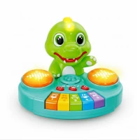 Jucarie electrica dinozaur cu pian si lumini