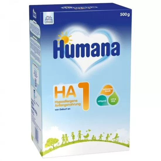 Lapte praf Humana HA 1 de la nastere 500 g Lapte praf Humana HA 1 de la nastere 500 g