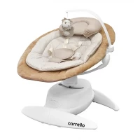 Leagan electric rotativ 360⁰ cu melodii, sunete și inclinare reglabila Carrello Mio Linen Beige