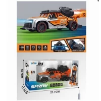 Masina cu telecomanda RC, 4 functii, lumini si efect de fum, scara 1:20