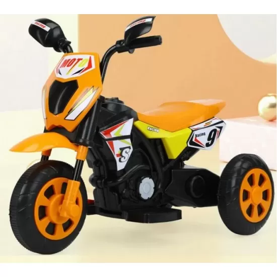 Motocicleta electrica cu muzica si lumini Moto 9 portocaliu Motocicleta electrica cu muzica si lumini Moto 9 portocaliu
