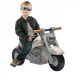 Motocicleta ride on cu muzica si lumini Bej