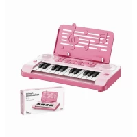 Pian electronic pentru copii cu 24 clape roz