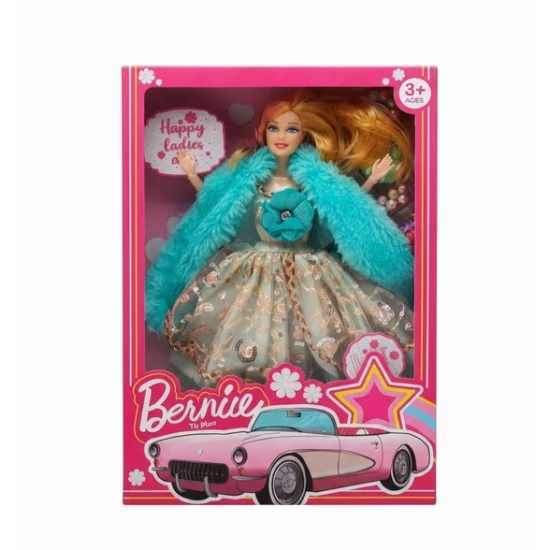 Papusa Bernie cu rochita eleganta