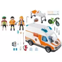 Playmobil City Life - Ambulanta cu lumini intermitente