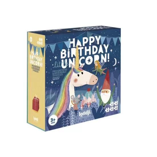 Puzzle evolutiv si reversibil Londji - Petrecerea Unicornului Puzzle evolutiv si reversibil Londji - Petrecerea Unicornului