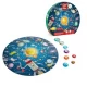 Puzzle Sistemul Solar pentru copii, cu led si planete din lemn,102 piese, Hape, +5 ani