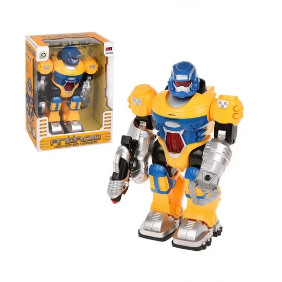 Robot de jucarie interactiv cu sunete si lumini Android New Power Warrior galben Robot de jucarie interactiv cu sunete si lumini Android New Power Warrior galben