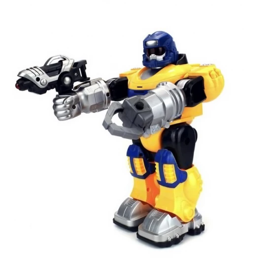 Robot de jucarie interactiv cu sunete si lumini Android New Power Warrior galben Robot de jucarie interactiv cu sunete si lumini Android New Power Warrior galben