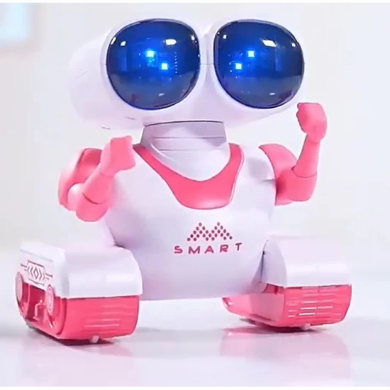 Jucarie interactiva robot inteligent muzical cu telecomanda, roz Jucarie interactiva robot inteligent muzical cu telecomanda, roz