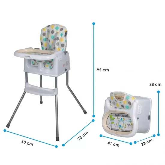 Scaun de servit masa multifunctional Coccolle Ziti Beige Dots Scaun de servit masa multifunctional Coccolle Ziti Beige Dots